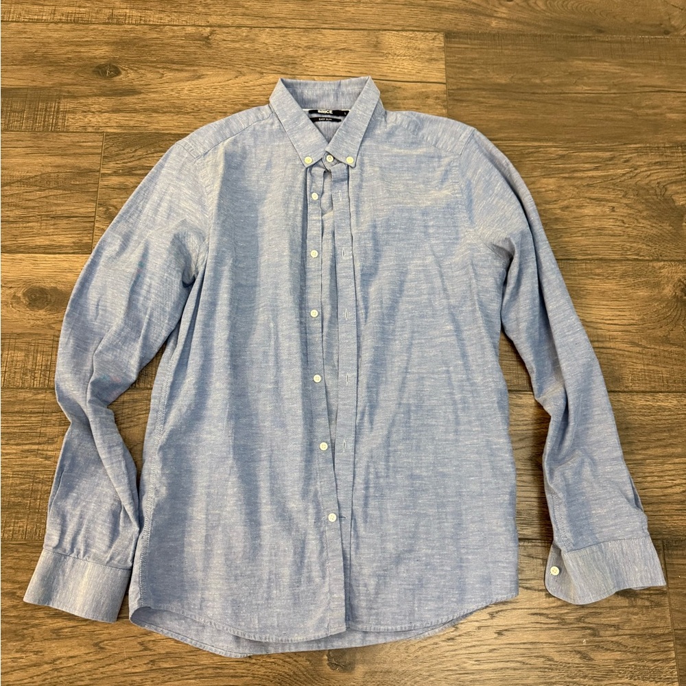 Casual Light Blue Button-Down Shirt